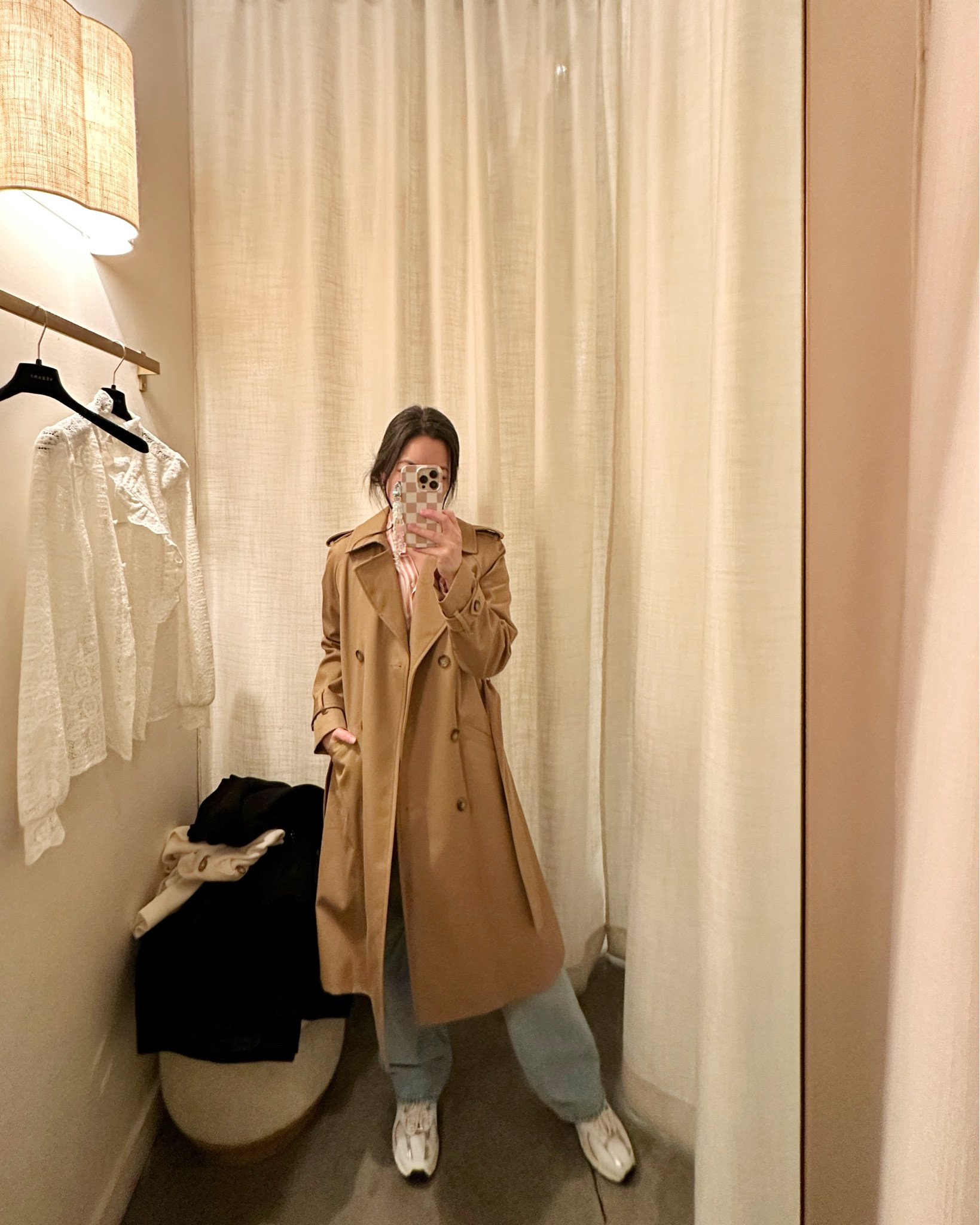 @sezane scott trench coat, wearing size US 4 💯 {02.08.25}

#LTKOver40 #LTKSeasonal