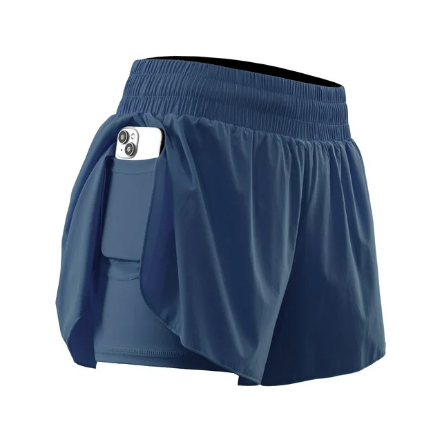 NELEUS Womens 2 in 1 Workout Yoga Shorts for Athletic Gym Running Casual Summer Short with Pocket... | Walmart (US)