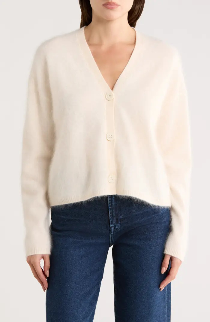 Brushed Cashmere V-Neck Cardigan | Nordstrom Rack