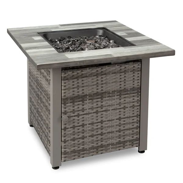 25.39'' H x 30'' W Steel Propane Outdoor Fire Pit with Lid | Wayfair North America