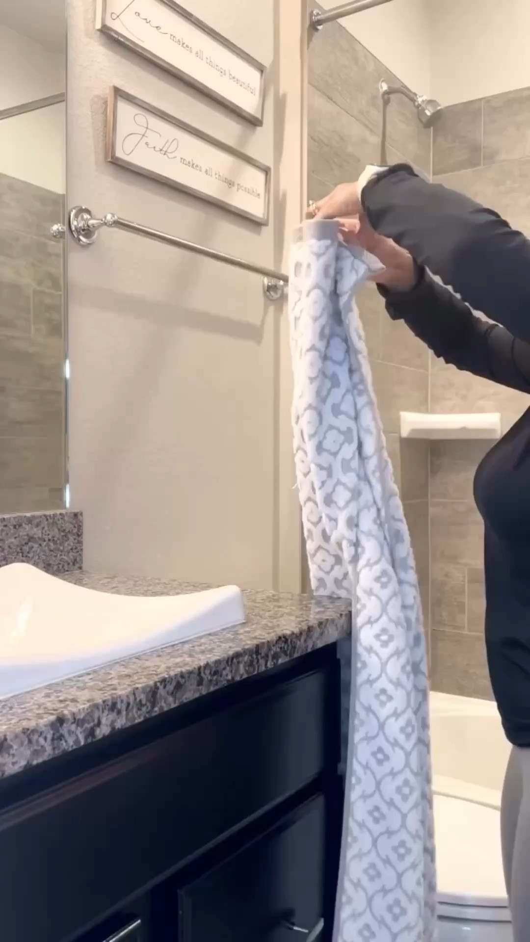 Folding towels while mentally planning the next load of laundry 

#homedecor #bathroomdecor #decoração #home