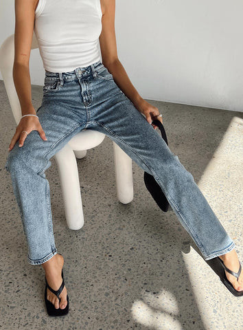 Calabasas Straight Leg Jeans Denim | Princess Polly US