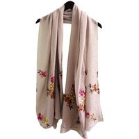 Fall Scarfs, Hand Embroidered Cotton Spring Lightweight Floral Scarves, All Season Gift For Her, Mot | Etsy (US)