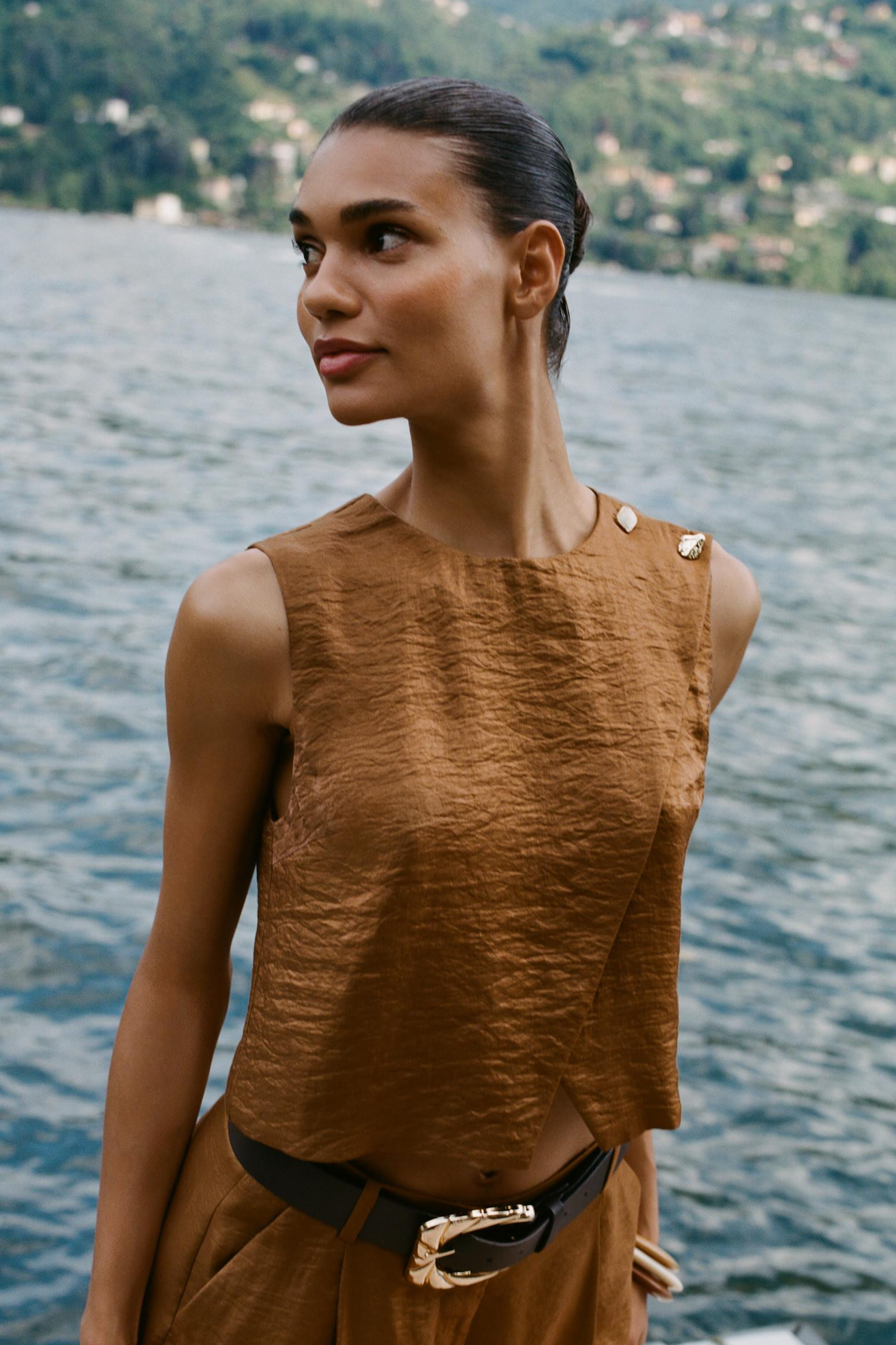 SATIN CROSSOVER TOP | Zara UK