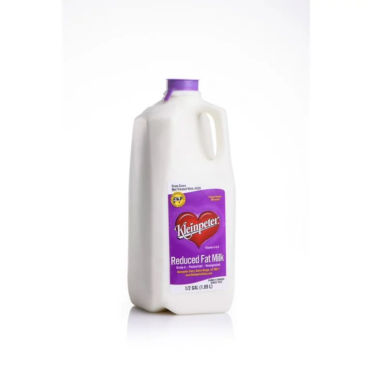 Kleinpeter Reduced Fat Milk, Half Gallon | Walmart (US)