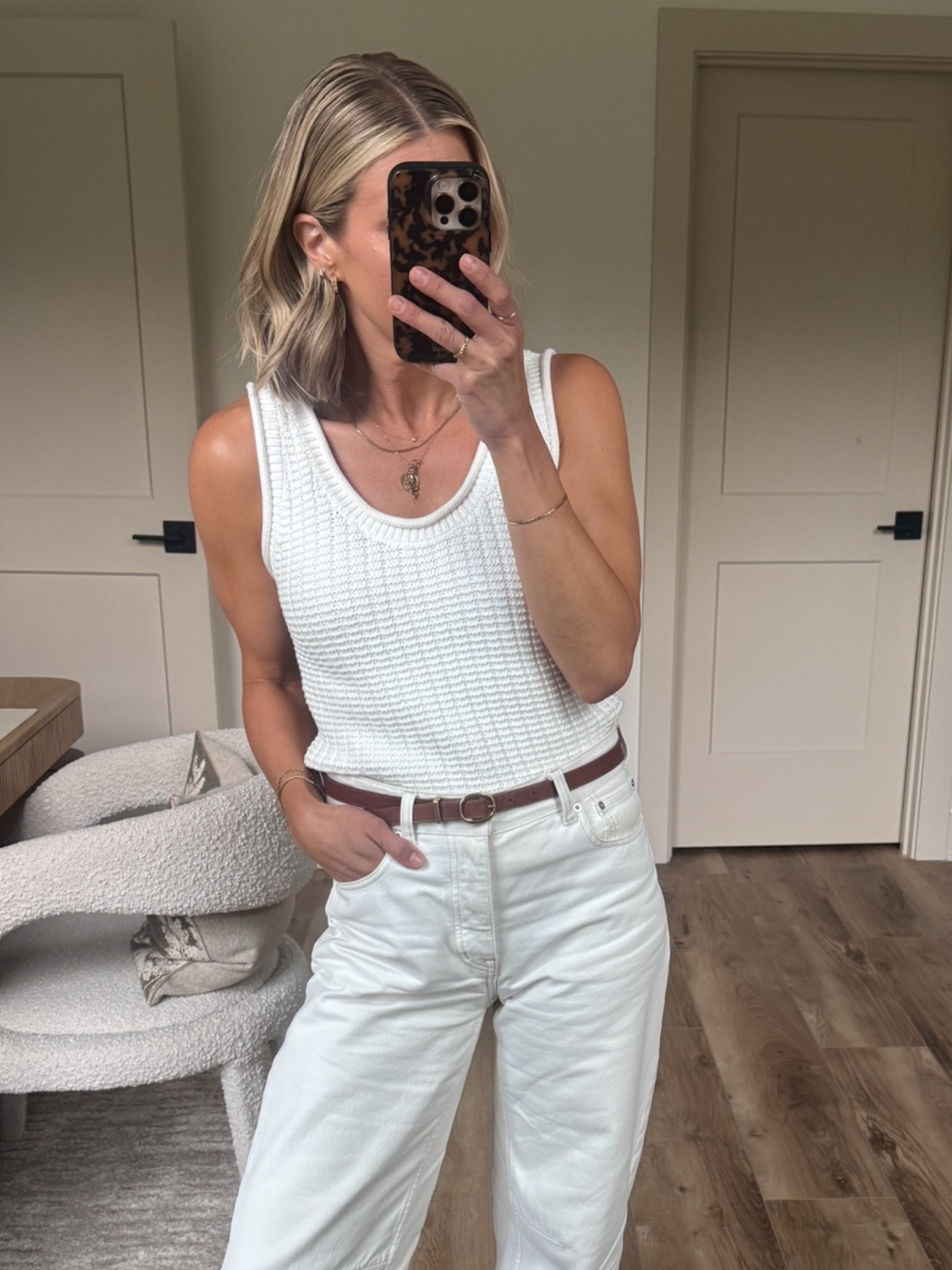 Wearing 24/reg jeans (run super loose/baggy), small sweater tank, small belt, sandals tts

#LTKootd #LTKgrwm #LTKOver40