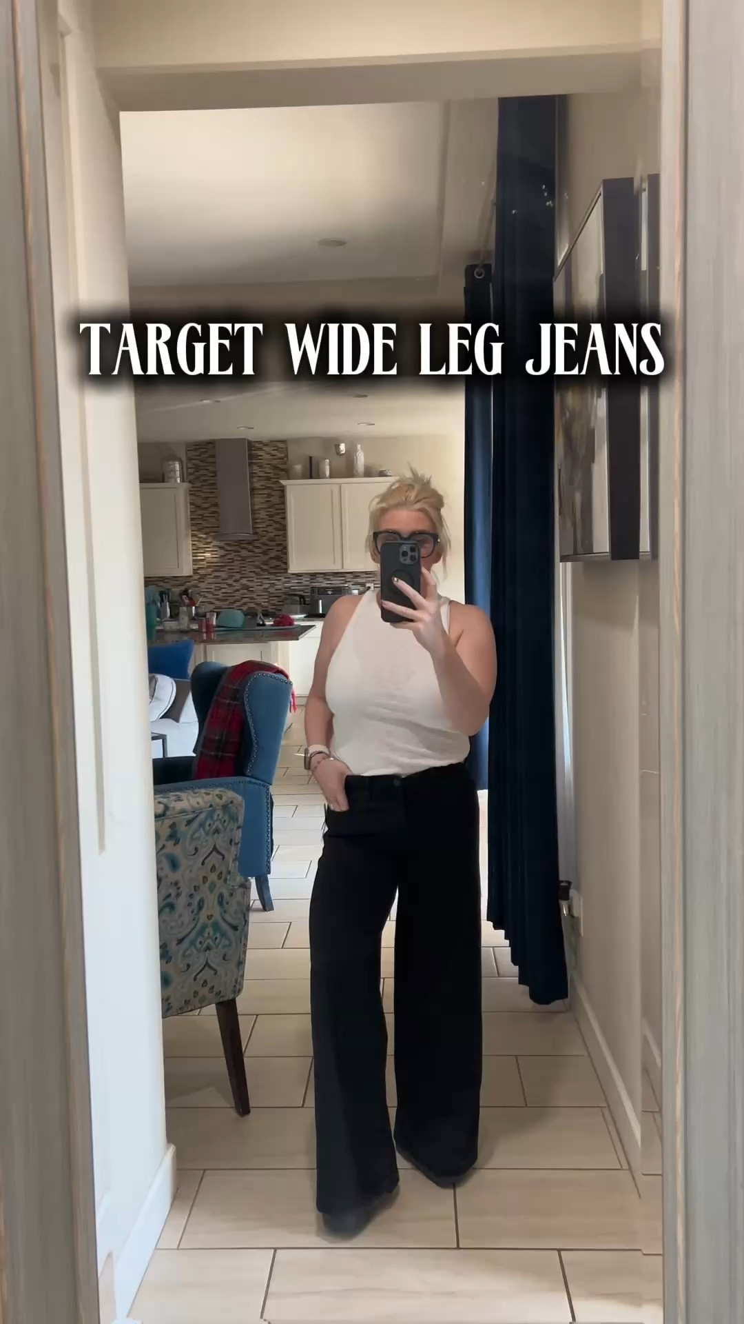 Found these wide leg jeans at Target and I’m obsessed with the fit. Super comfortable and easy to style with a basic tank. Linking these jeans and similar pieces in my LTK.