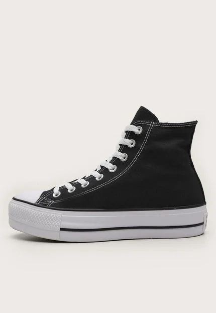 Tênis Converse Chuck Taylor All Star Pla Preto/Branco | Dafiti BR