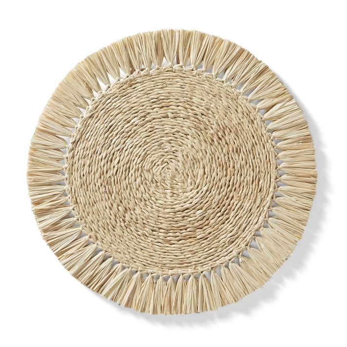 Raffia Fringe Placemats, Set of 4 | Mark and Graham