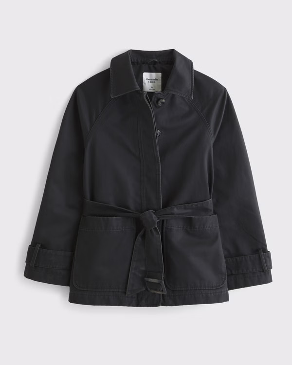 Women's Waxed Belted Utility Jacket | Women's Coats & Jackets | Abercrombie.com | Abercrombie & Fitch (US)