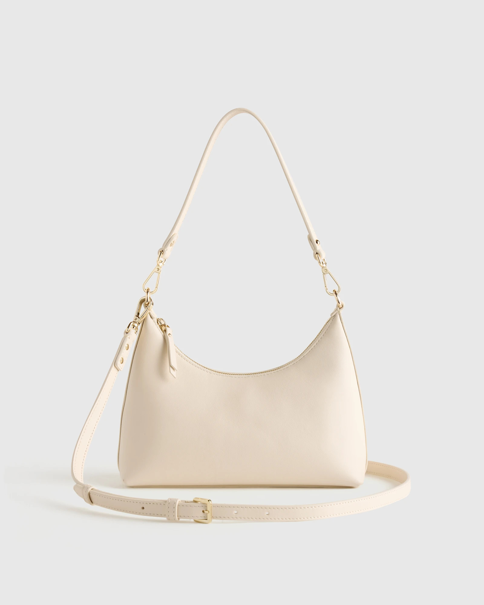 Quince | Women's Blair Small Shoulder Bag in Black, Italian Leather | Quince