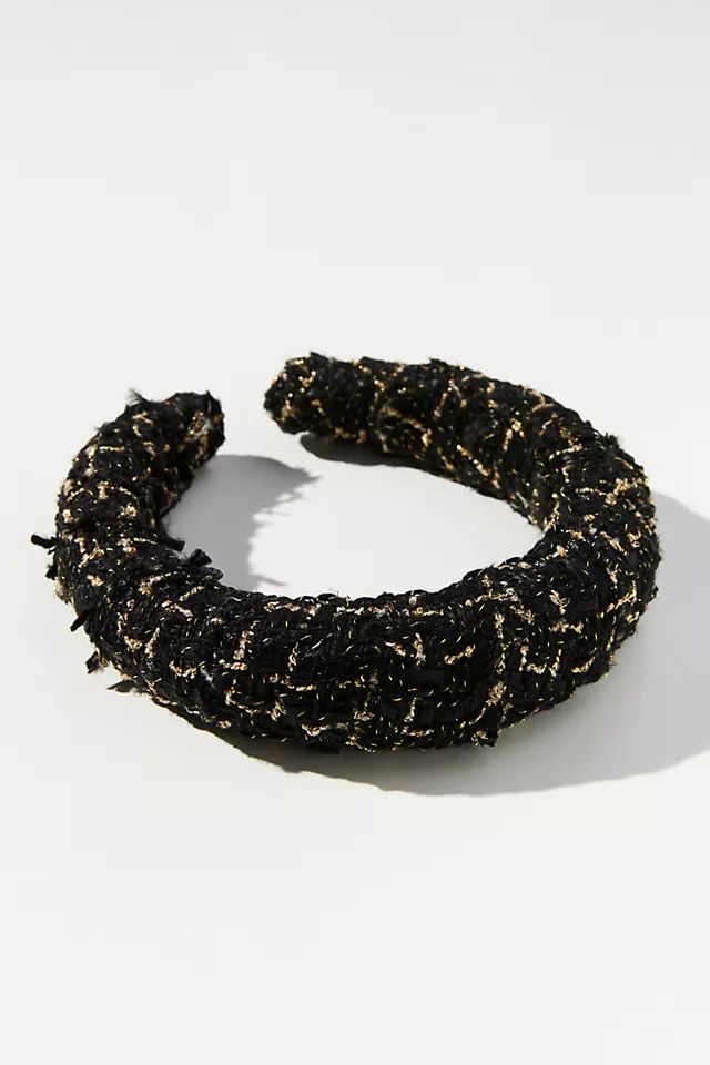 Puffy Tweed Shimmer Headband | Anthropologie (US)