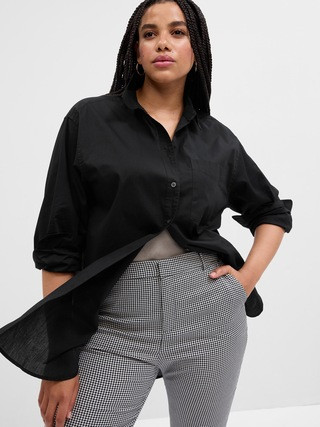 Oversized Poplin Tunic Shirt | Gap Factory
