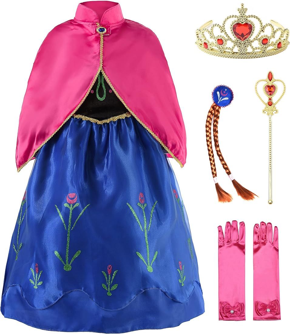 JerrisApparel Princess Snow Party Dress Queen Costume Cosplay Dress Up | Amazon (US)