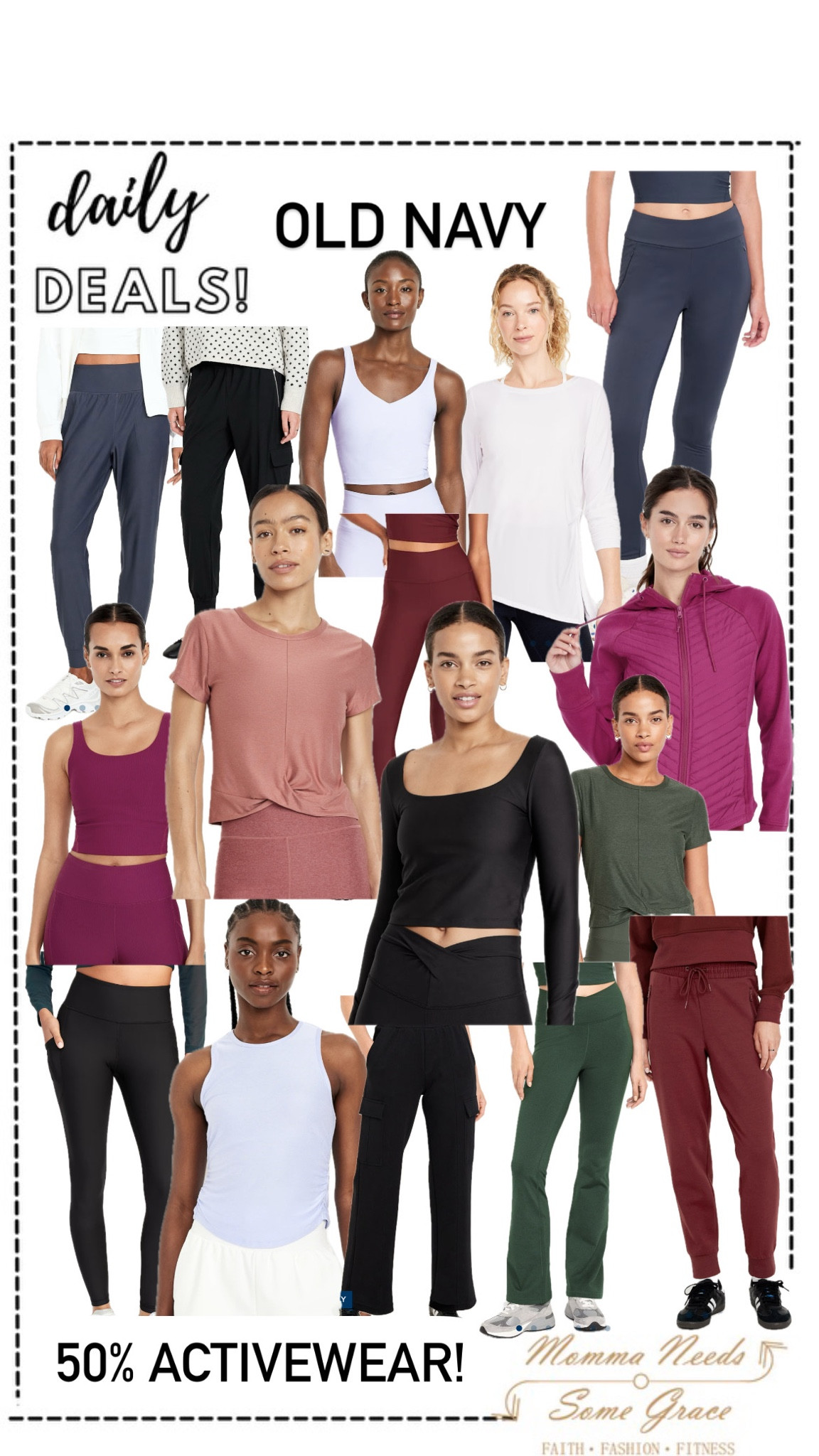 50% off activewear at Old Navy! 

#LTKActive #LTKSaleAlert #LTKFindsUnder100