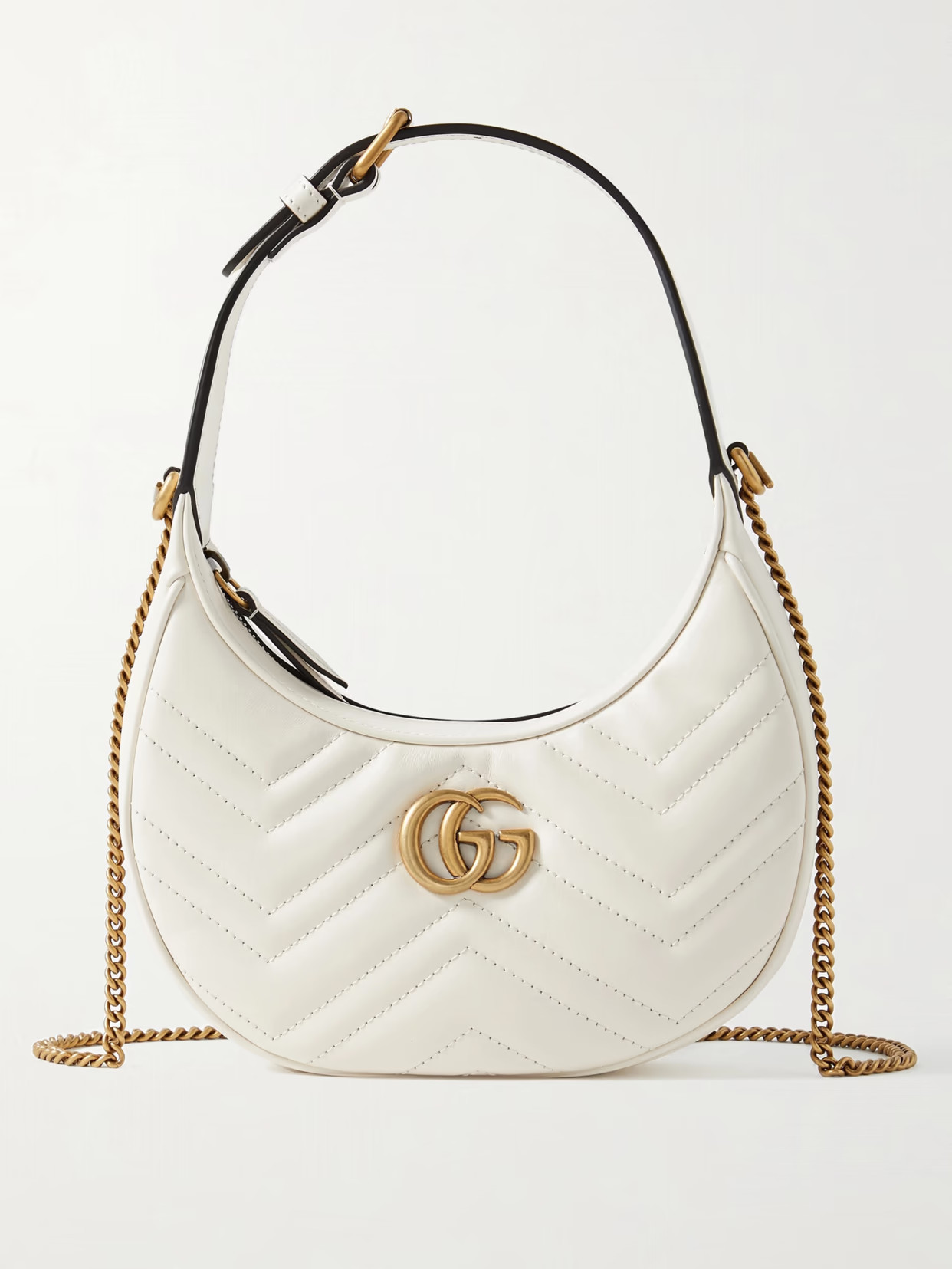 Gucci - Marmont 2.0 Mini Quilted Leather Shoulder Bag - White | NET-A-PORTER (US)