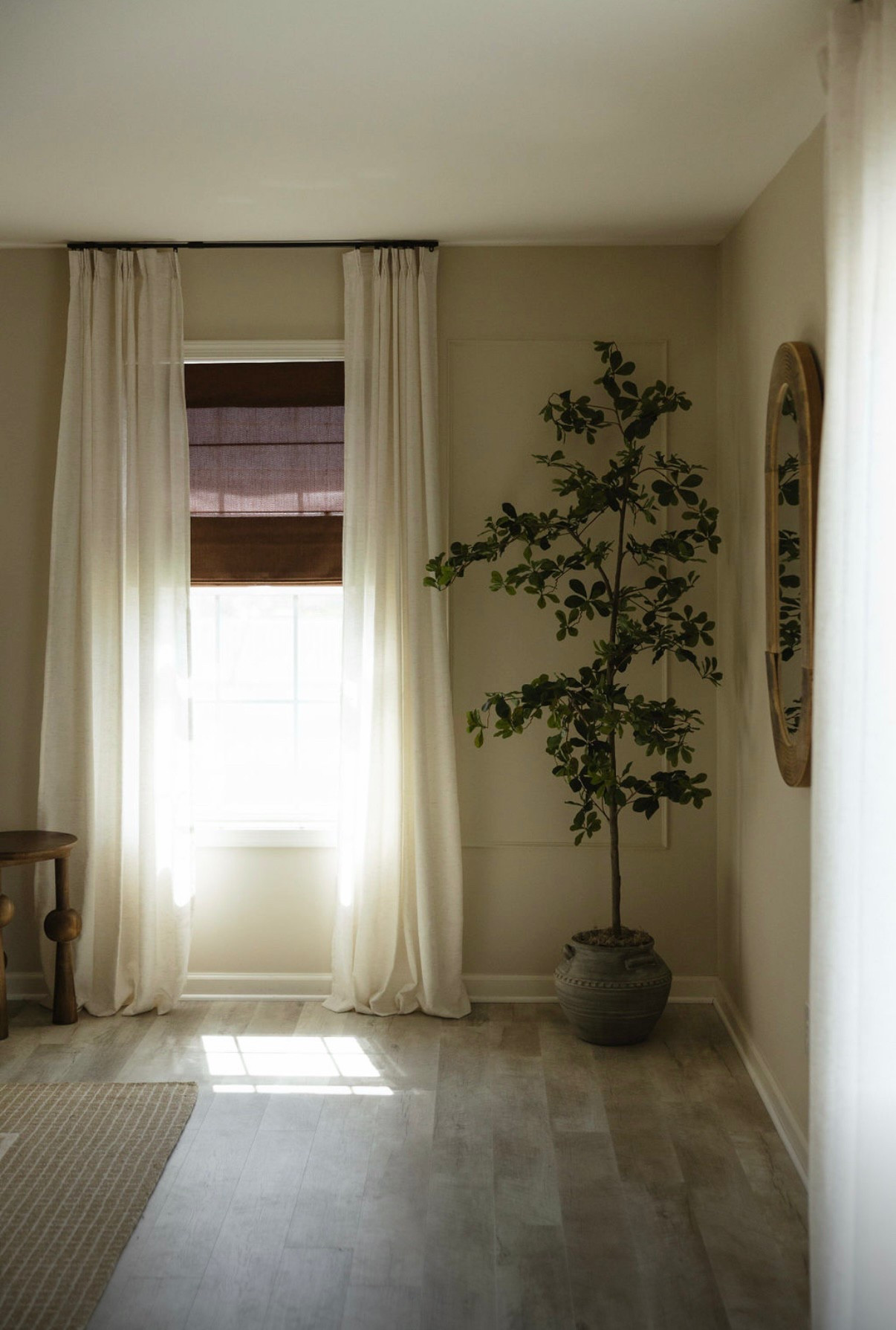 Bedroom | faux tree | curtains | roman shades | oval mirror

#LTKHome