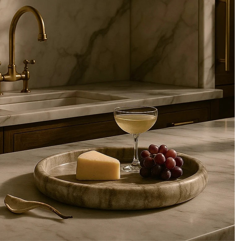 Helena Marble Tray | Pepper + Vetiver