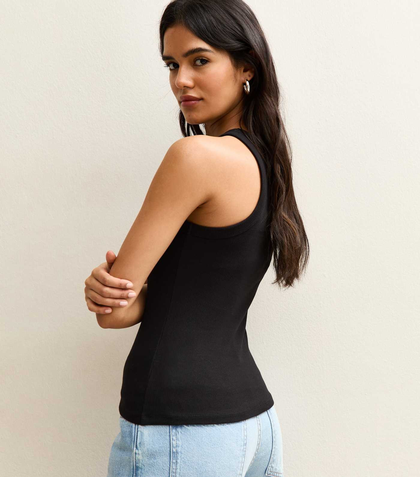 Black Racer Back Vest Top | New Look | New Look (UK)