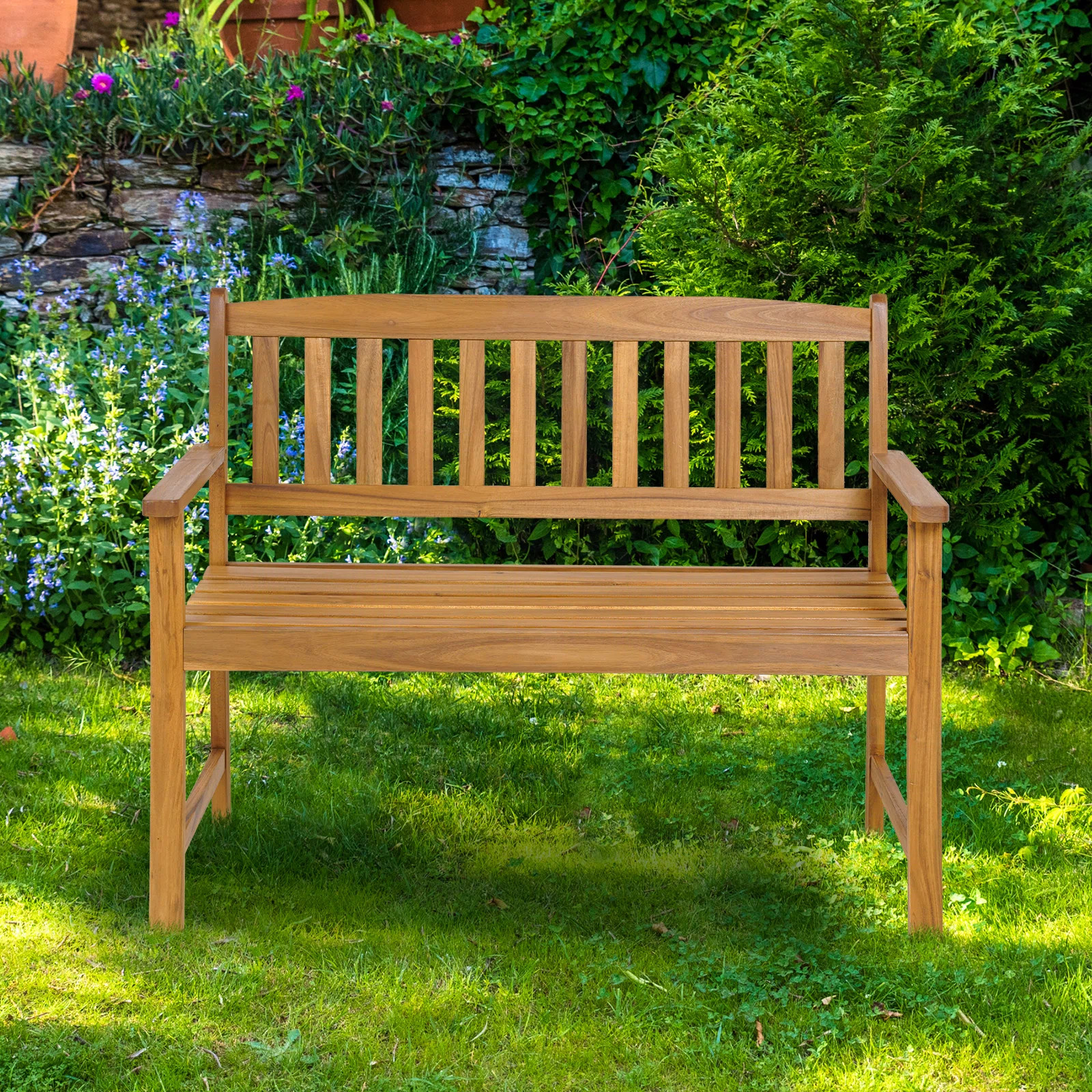 Loremarie Acacia Outdoor Bench | Wayfair North America
