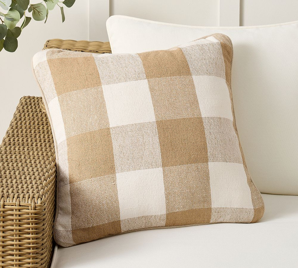 Sawyer Check Outdoor Pillow | Pottery Barn (US)