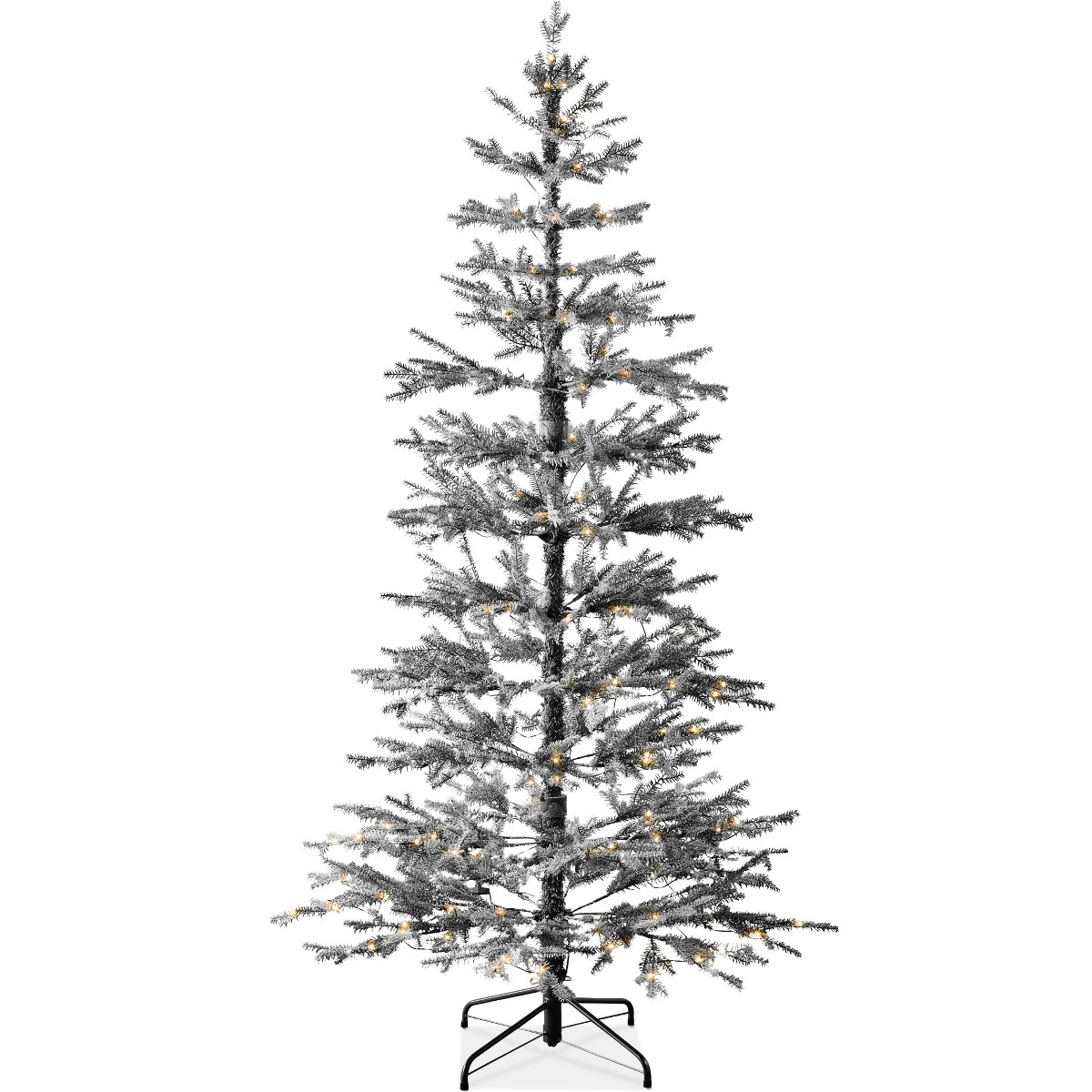 Best Choice Products Pre-Lit Flocked Sparse Christmas Tree Artificial Pine Tree, w/White & Multic... | Target