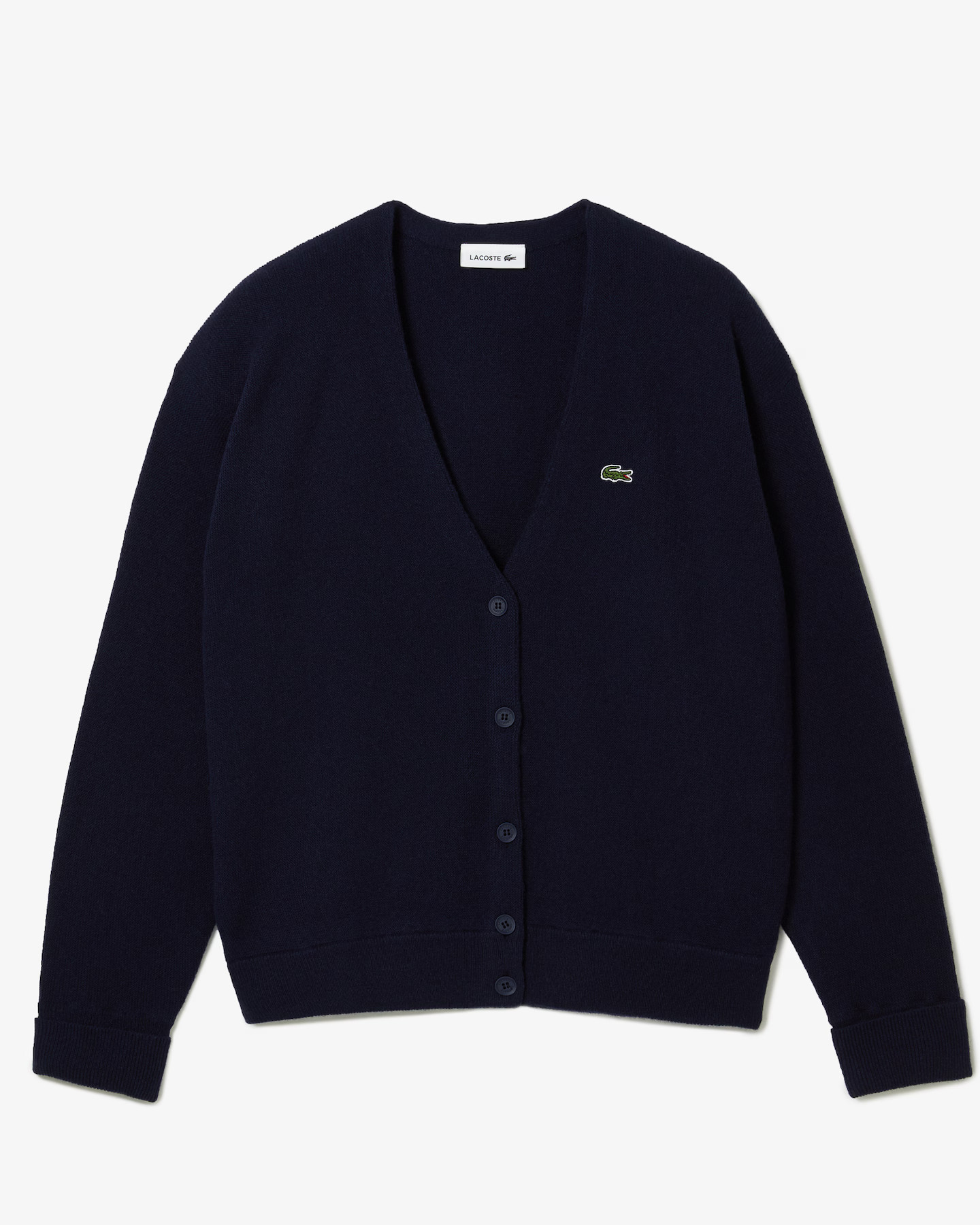 Women's Relaxed Fit V-Neck Wool Cardigan | Lacoste (US)