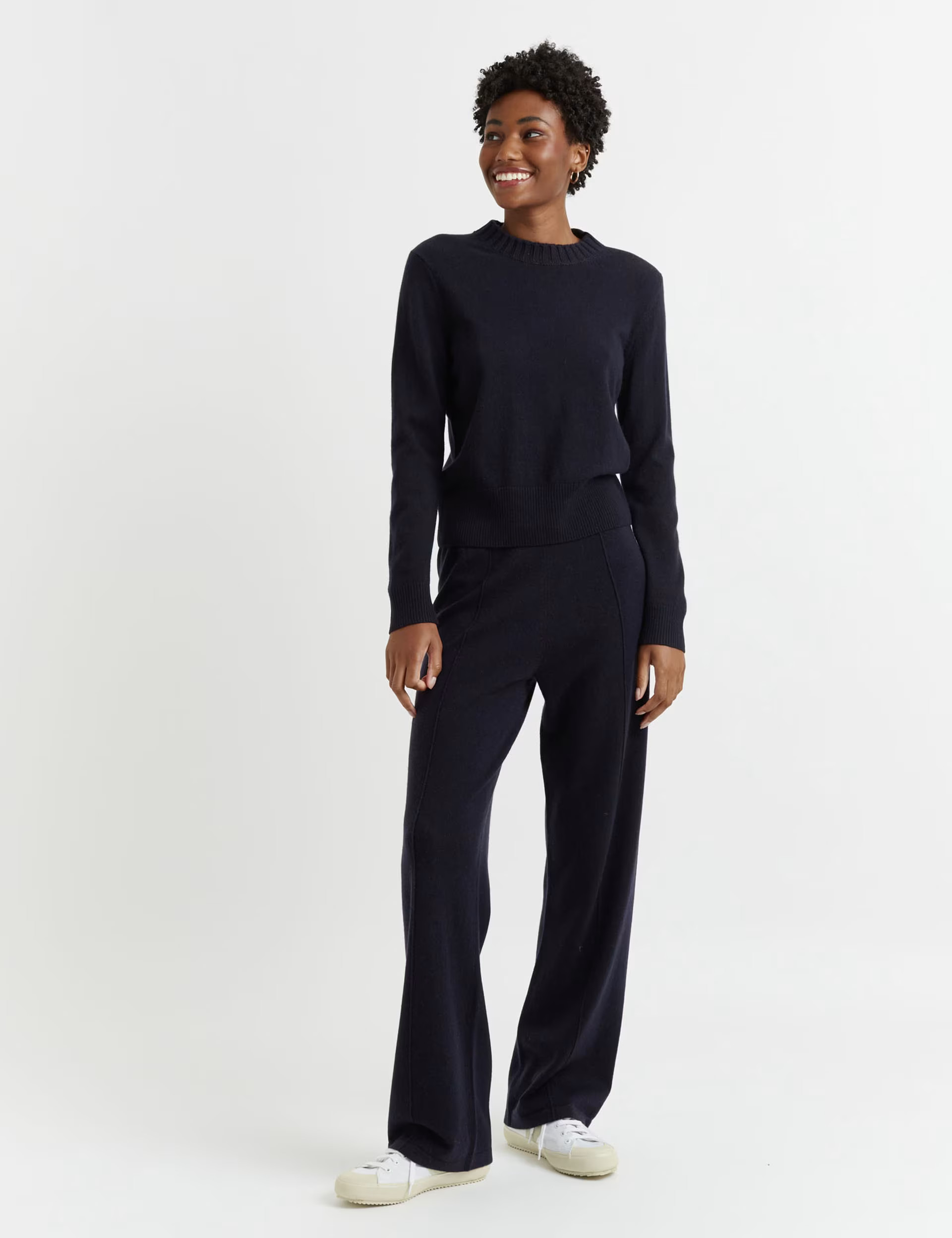 Wool Rich Wide Leg Relaxed Joggers with Cashmere | Marks & Spencer (UK)