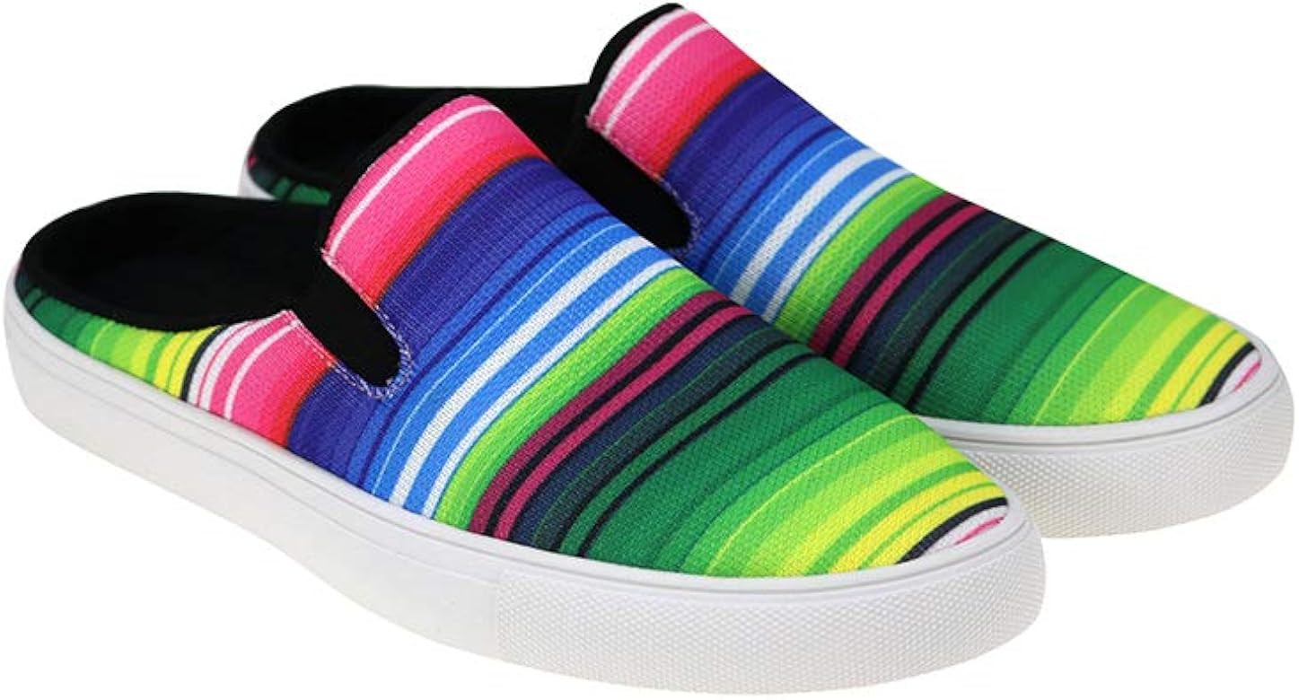 Western Aztec Print Collection Sneaker Slides, Slip-On Mule Sneaker for Women | Amazon (US)