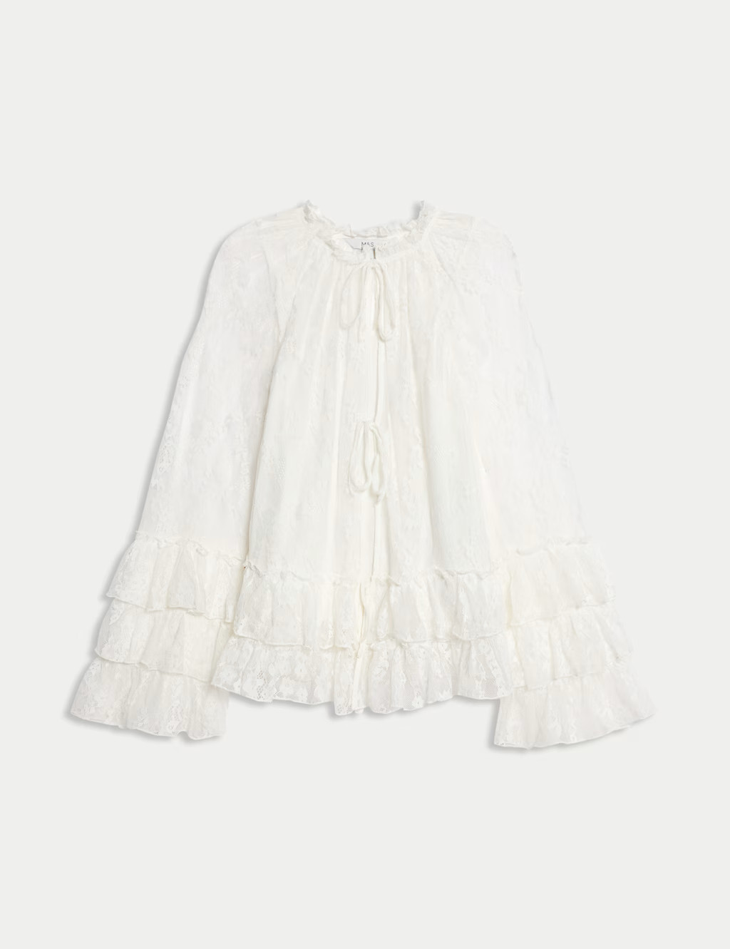 Lace Tie Front Blouse | Marks & Spencer (UK)