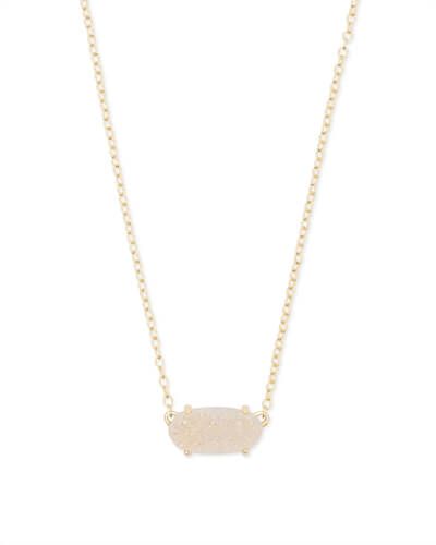 Ever Gold Pendant Necklace in Iridescent Drusy | Kendra Scott