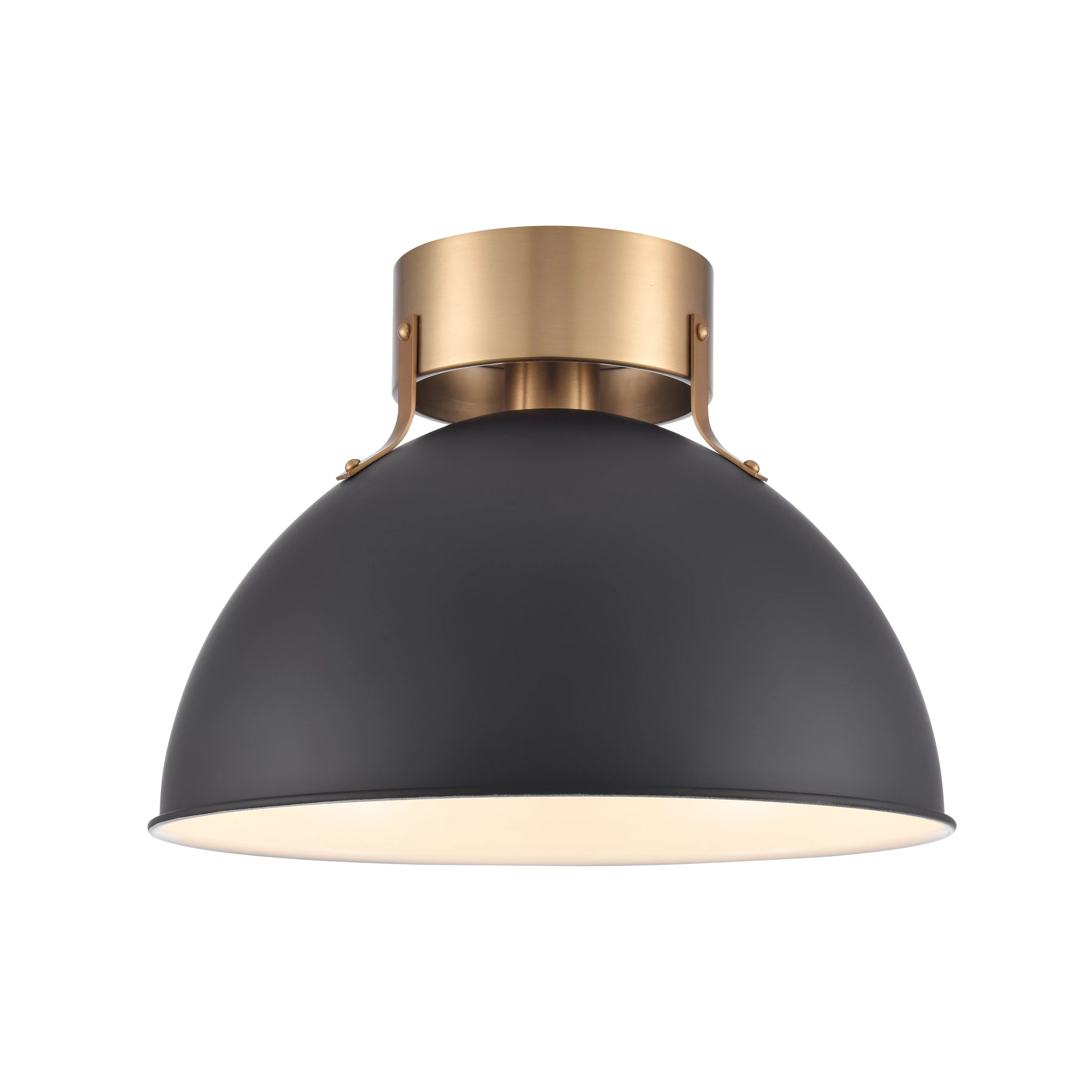 Elk Home 12-Inch Wide Zayne Semi Flush Mount, Modern, Matte Black | Walmart (US)