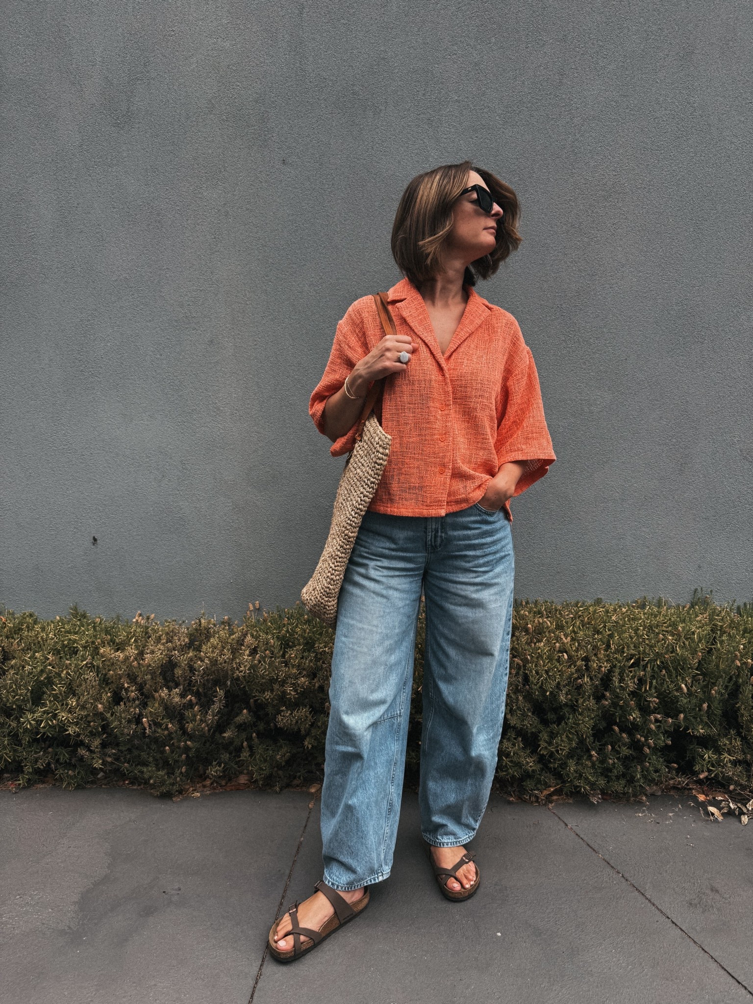 Top - Sportscraft. Wearing my usual size 8
Jeans - Assembly Label. Wearing 26
Sandals - Birkenstock. Tts 

#LTKFashionMonth #LTKaustralia #LTKsummer