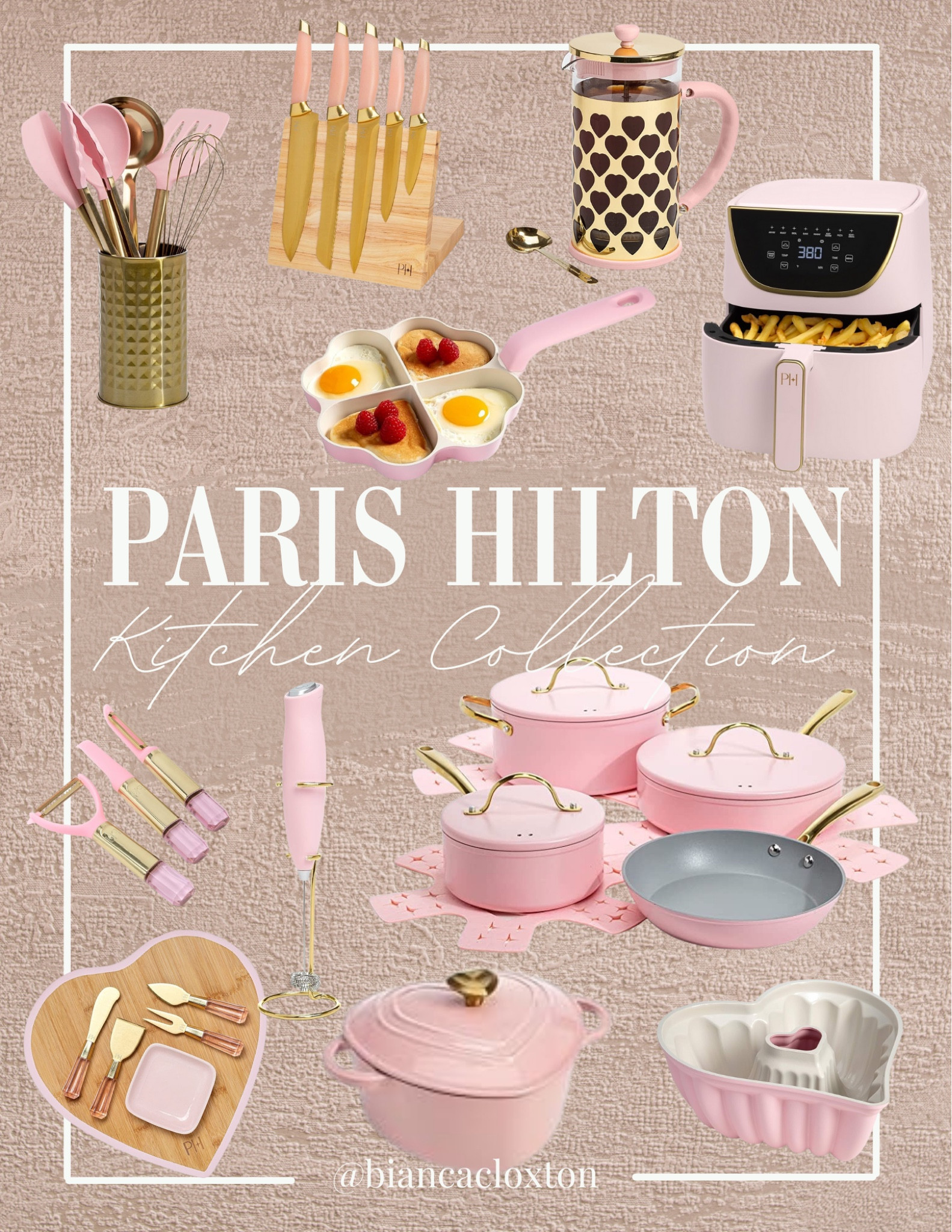 Paris Hilton Kitchen Collection 🤍

Pink, Valentines, Heart, Pots & Pans, Cookware, Dutch Oven, Bunt Cake, Cutting Board, Serving Board, Frother, Utensils, Air Fryer, French Press, Coffee Maker, Breakfast, Knivess

#LTKHome #LTKGiftGuide #LTKFindsUnder100