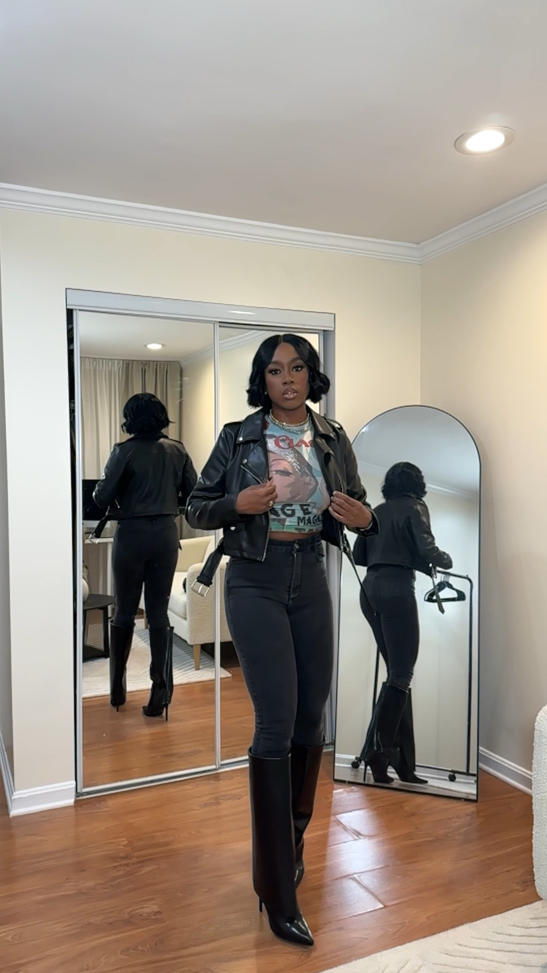 Fav faux leather jacket with silver hardware! #LTKxNSale 

#LTKSaleAlert #LTKOver40