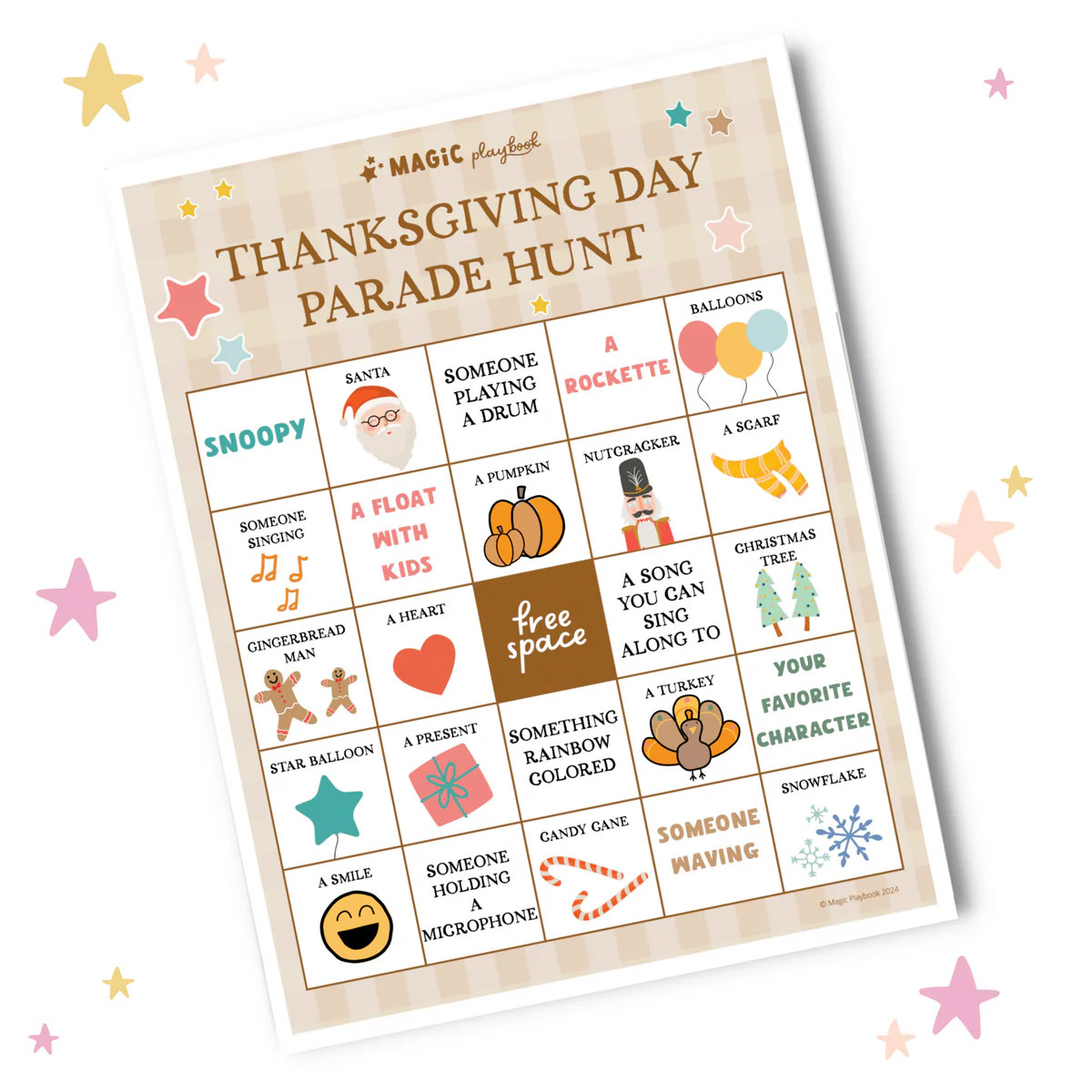 Thanksgiving Day Parade Bingo-Digital Download | Magic Playbook