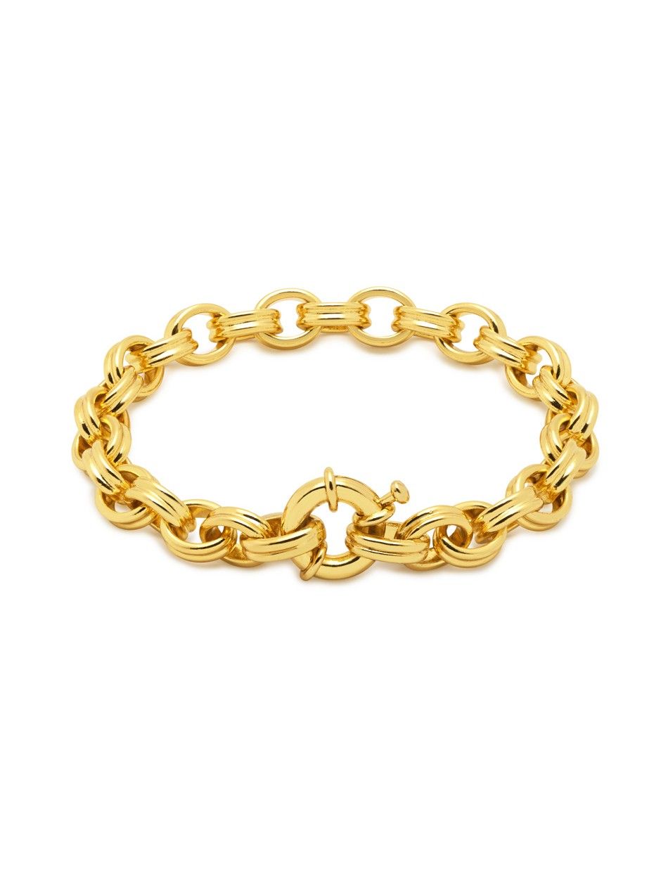 Lydia Tomlinson Racine Chain Ring-Clasp Bracelet in Gold | Northskull