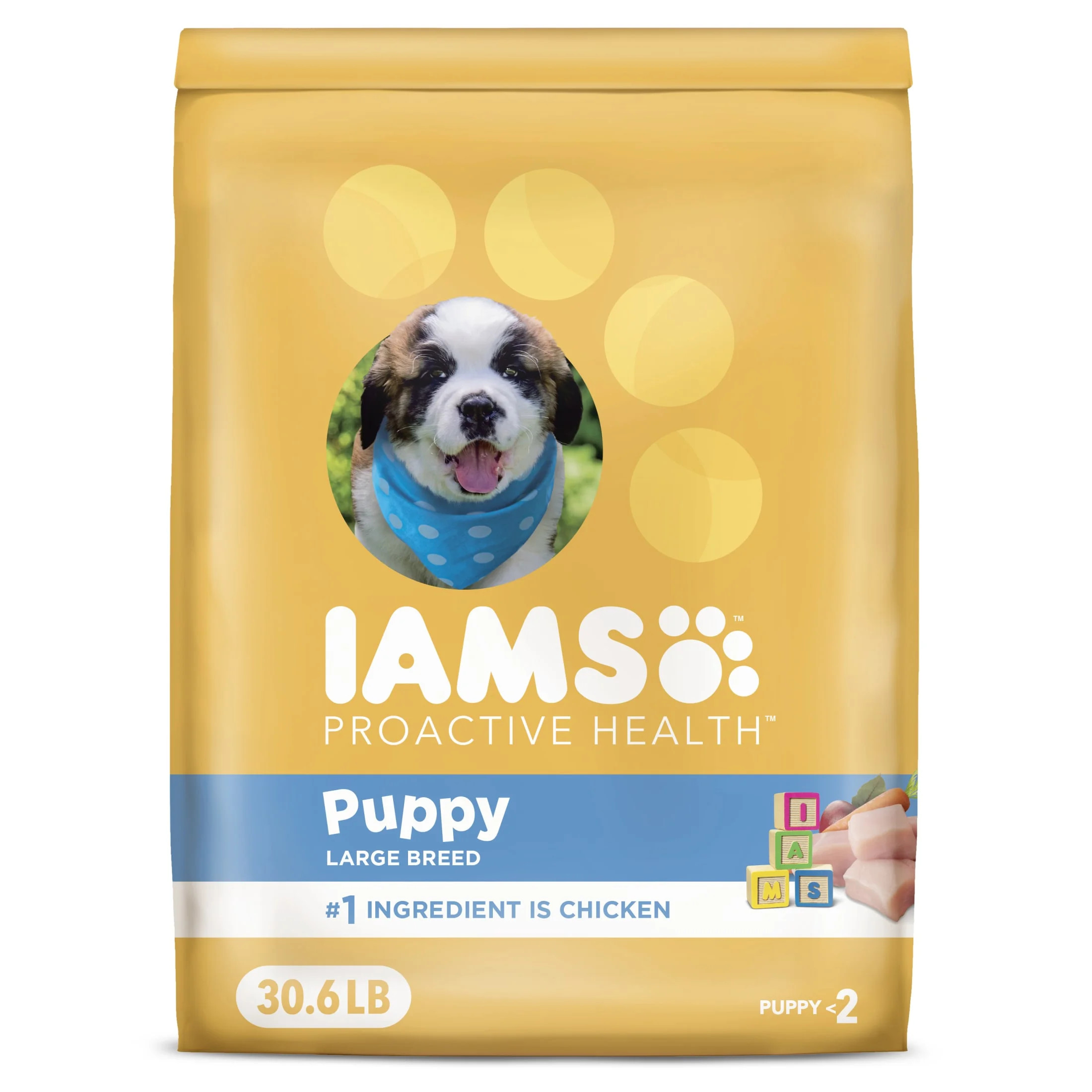 Iams Proactive Health Chicken Dry Dog Food For Puppies, 30.6 Lb Bag | Walmart (US)