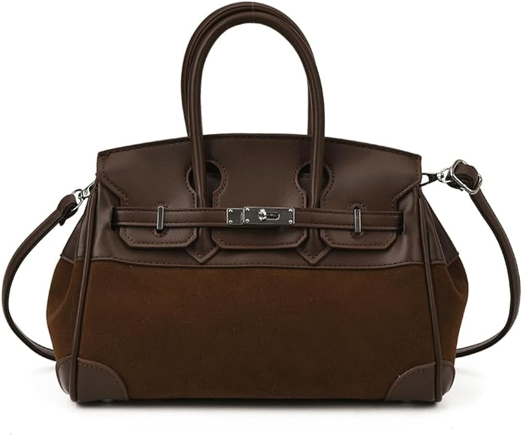 Classic Designer Hobo Handbag, PU Leather Shoulder Bag with Lock Buckle Closure, Multiple Colors ... | Amazon (US)