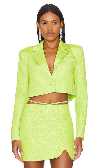 Hannah Cropped Blazer in Apple Green | Revolve Clothing (Global)