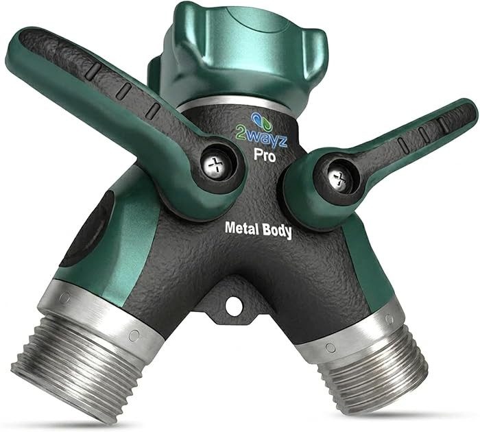 2WAYZ Hose Splitter 2 Way Heavy Duty Outdoor Faucet and Garden Connector - Water Spigot Splitter ... | Amazon (US)