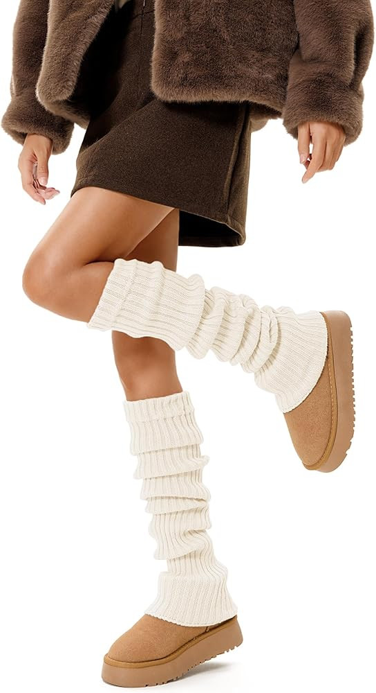 Acymztu Leg Warmers Y2K Harajuku Women’s Wool Cute Seamless Lolita Accessories Gothic Boot Sock... | Amazon (US)
