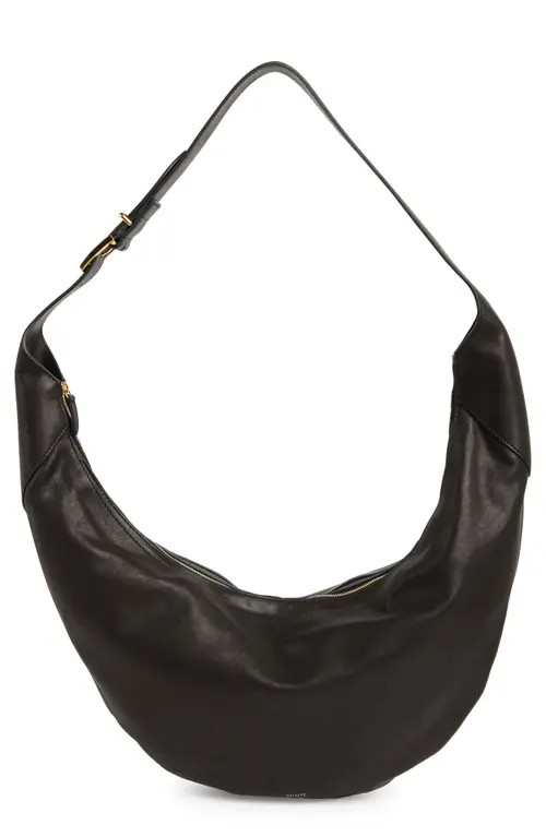 Khaite August Leather Hobo Bag in Black at Nordstrom | Nordstrom
