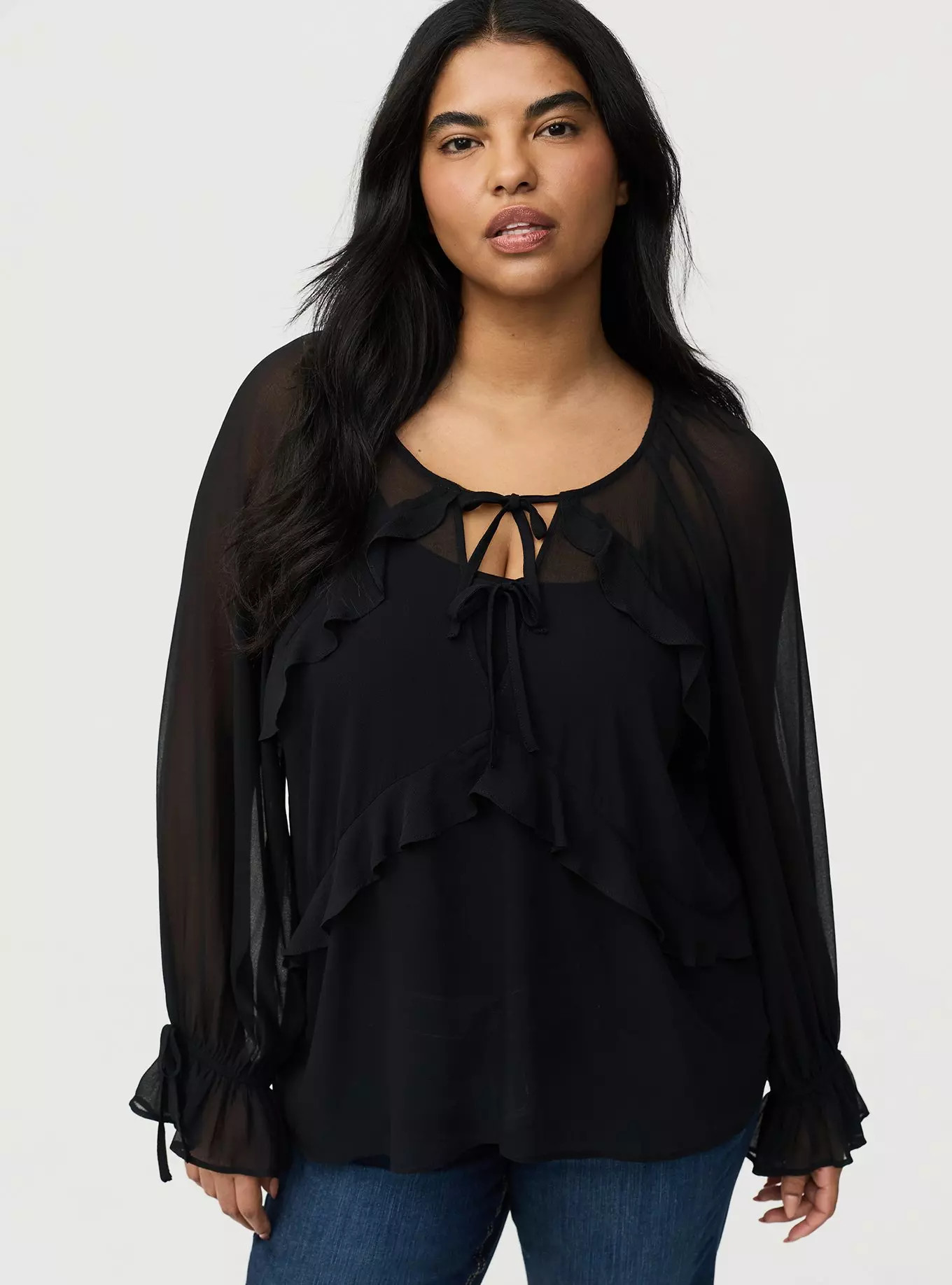 Raglan Ruffle Blouse | Torrid (US & Canada)