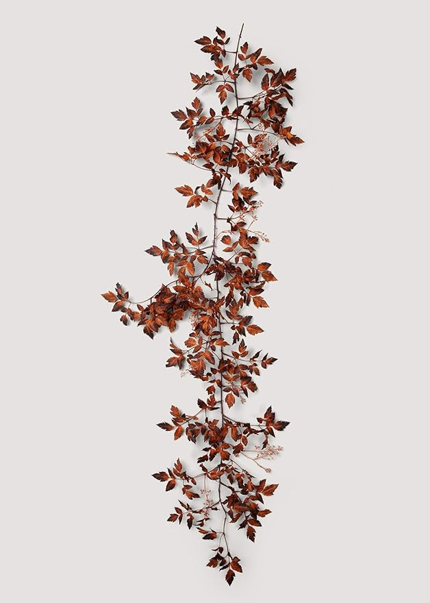 Afloral Brown Artificial Cimicifuga Seeded Garland - 6' | Amazon (US)