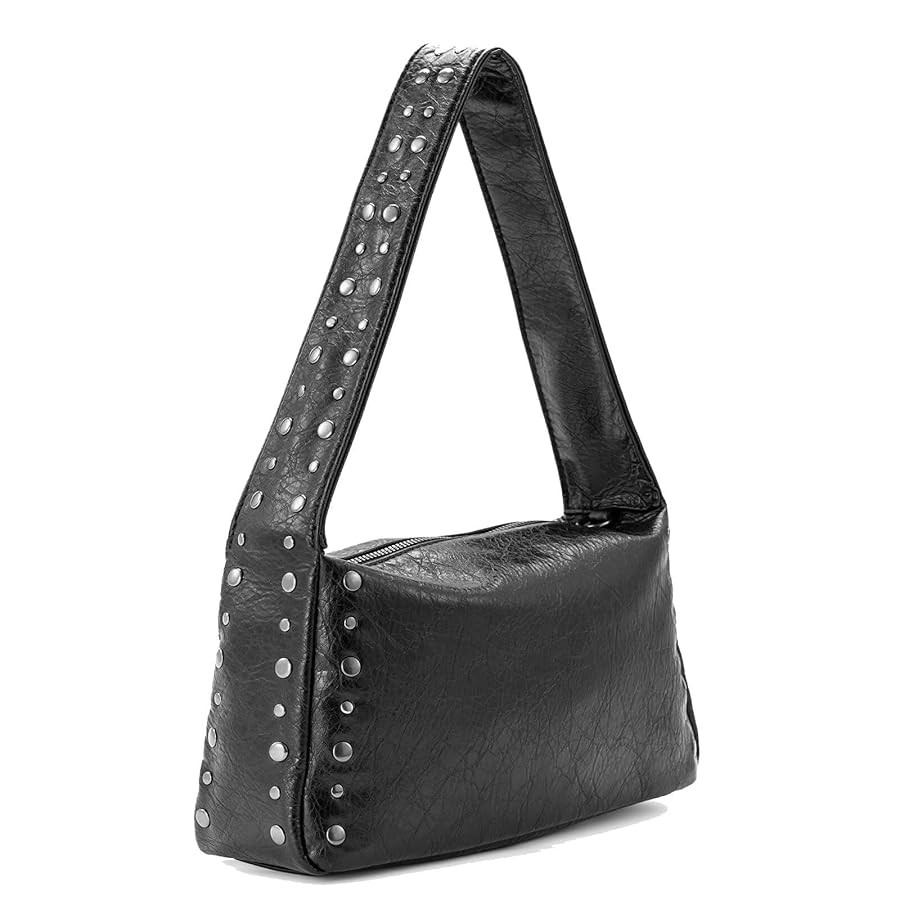 Studded Purse Y2k Purses For Women Black Shoulder Crossbody Bag Cute Trendy Vegan Leather Handbag | Amazon (US)