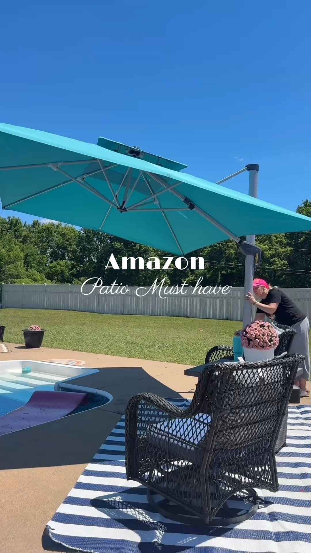 This oversized patio umbrella has made such a difference in our backyard. It gives plenty of shade, looks so much more expensive than it is, and makes those hot summer afternoons by the pool so much more comfortable. One of my favorite outdoor upgrades this season! ☀️

#LTKHome #PatioInspo #OutdoorLiving #BackyardIdeas #SummerDecor #Poolside #PatioRefresh #OutdoorStyle #AmazonHome #BackyardFind