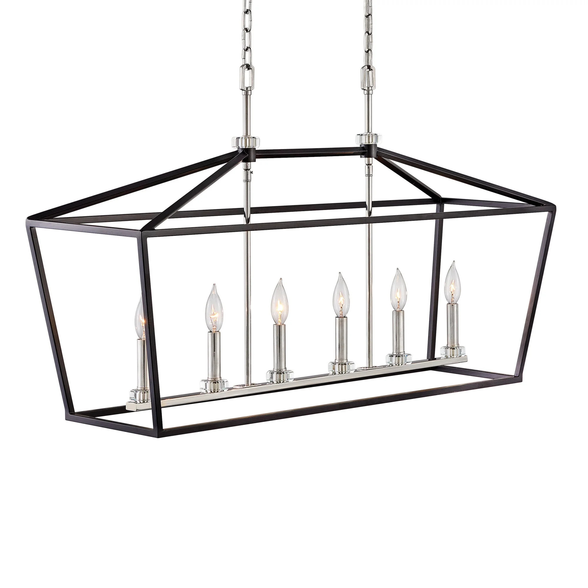 Hinkley Lighting 3539 6 Light 42" Wide Crystal Chandelier - Black | Walmart (US)