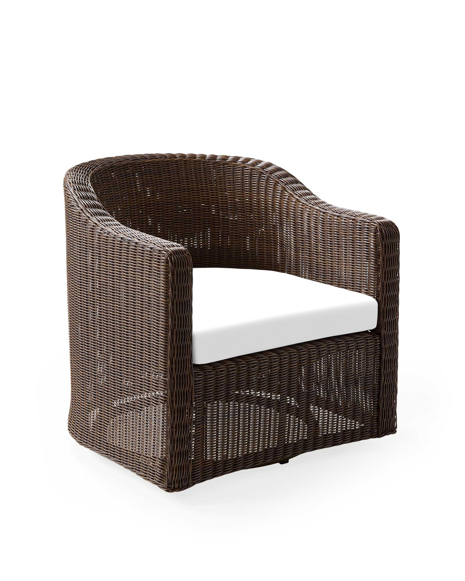 Tofino Swivel Chair - Earth | Serena and Lily