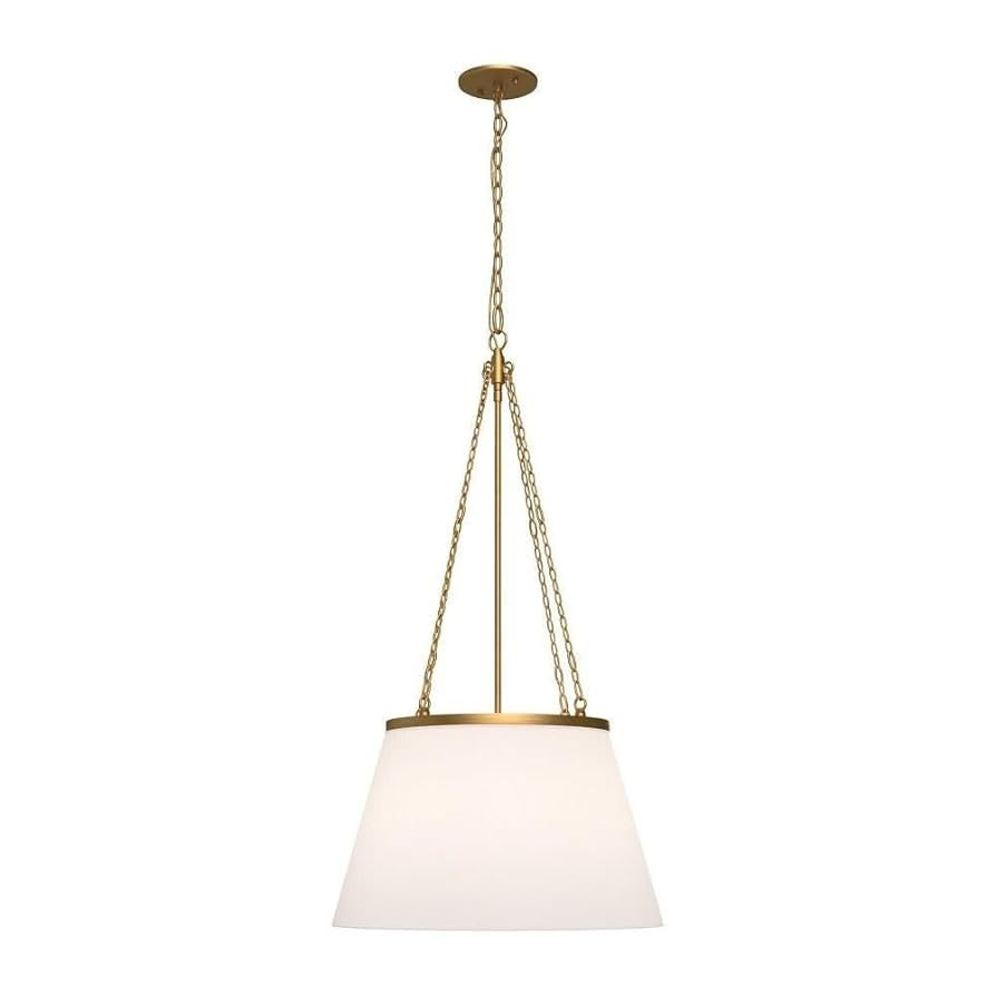 Alora Mood PD544517AGWL Speakeasy Pendant, Aged Gold/White Linen | Amazon (US)